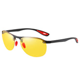 (6 PACK) Wholesale Sports Sunglasses New Arrival Semirimless Polarized Women Fashion TR Night Vision 2023 - BulkSunglassesWholesale.com - Black Frame Night Vision Lens